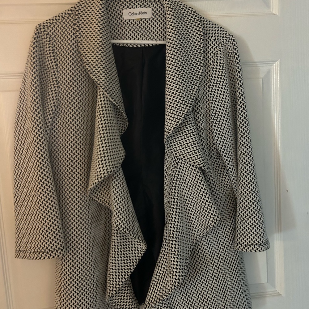 Calvin Klein Women's Black and White Cardigan